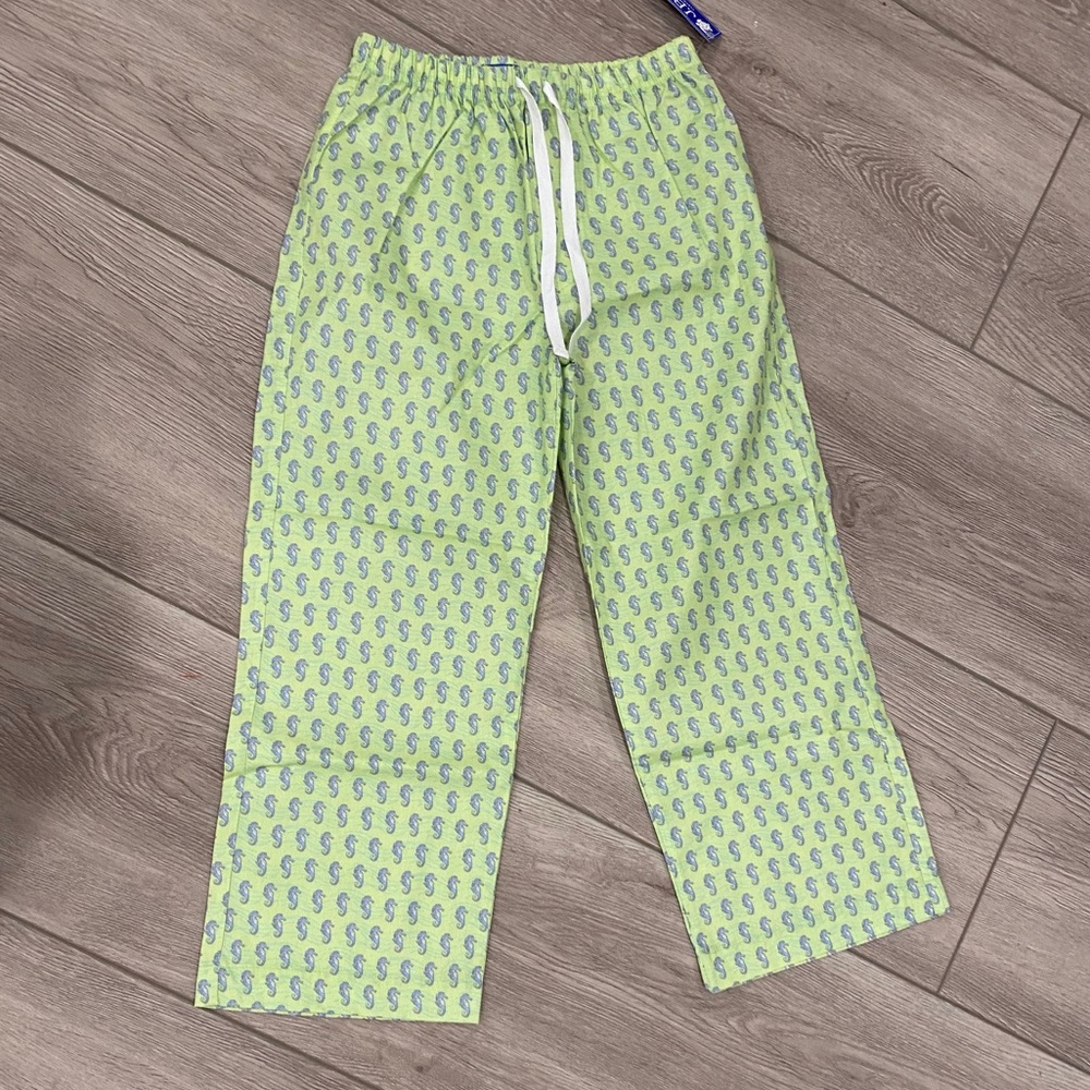 NWT J. Bailey Seahorse Lounge Pajama Bottoms Sz 6